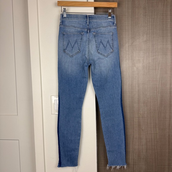 Mother Stunner Zip Ankle Step Fray Jeans Light Kitty Racer - Picture 8 of 13